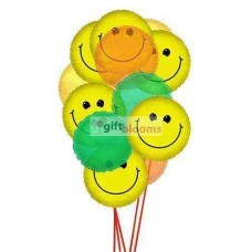 Smiley Balloon Bouquet (Ballons 6-Mylar et 6-Latex)