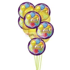 Ballons d'anniversaire pétillants (Ballons 6-Mylar et 6-Latex)