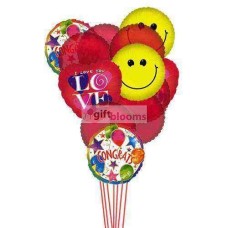 Love and Smile Balloons (Ballons 6-Mylar et 6-Latex)