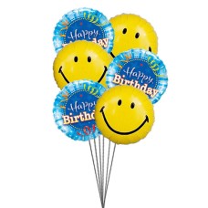 Smiley anniversaire ballons