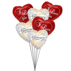 Balloons bouquet of love (3 Latex and 6 Mylar Balloons)