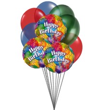 Ballons d'anniversaire (3 ballons en latex et 3 ballons en mylar)