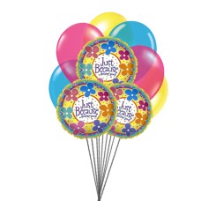 Juste à cause de toi (3 ballons en latex et 3 ballons en mylar)