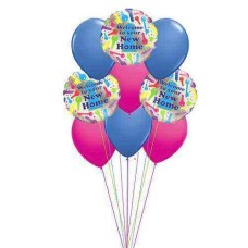 Maison heureuse (6 ballons latex et 3 ballons Mylar)