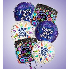 Air-Rangement Joyeux Nouvel An Mylar Ballons (Petit)