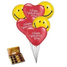 Smiley ballons avec des chocolats