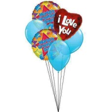 Amour à papa (6 ballons en latex et 3-mylar)