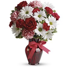 Bouquet de câlins et de bisous avec des roses rouges (standard)