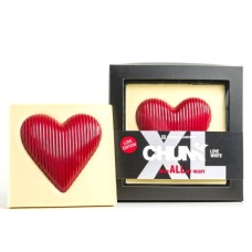 CHOCBAR XL HEART WHITE