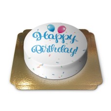 Gâteau d'anniversaire - bleu (petit)