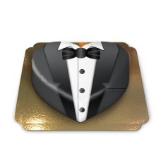 Heart shaped black Smoking cake (Medium ((25×24 cm) 10 slices))