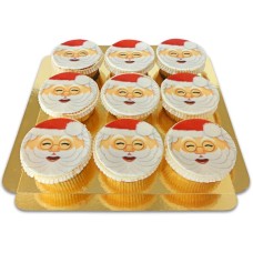 Cupcakes Père Noël (9 Morceaux)