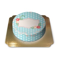 Polka Dot Floral Cake (Small (18 cm (6-8 slices)))