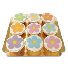 Cupcakes Flower Power (9 pièces)