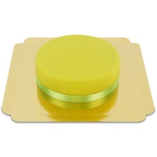Green cake with ribbon (Small ((18 cm) 6-8 slices))