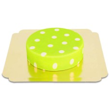 Green Cake with White Dots (Small (18 cm(6-8 slices)))