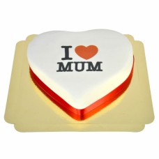 I love Mum heart cake (Medium ((25×24 cm)10 slices))