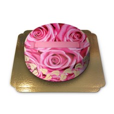 Gâteau décoré de roses (Petit)