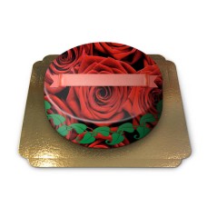 Red Rose Cake (Small ((18 cm)6-8 slices))