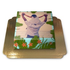Tropical Photo Cake (Small ((20x14 cm) 6 parts))