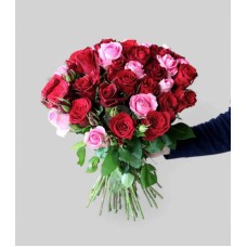 Rose et rouge