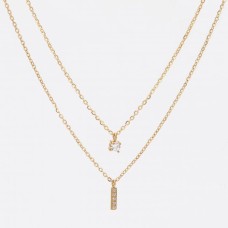 Double pendentif en acier inoxydable