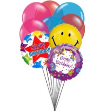 Ballons de fête d'anniversaire (3 ballons en latex et 3 ballons en mylar)