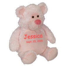 Ours en peluche rose personnalisé de 16 po