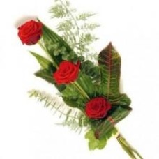 Bouquet de 3 roses rouges