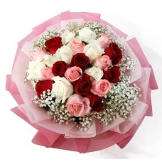 Bouquet de roses mélangées