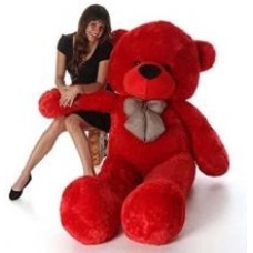 Ours en peluche rouge de 5 pieds