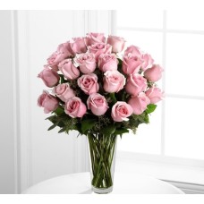 Deux douzaines de roses roses