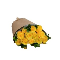 12 roses jaunes