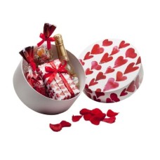 Boîte à chapeau coeurs rouges 3