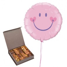 Ballon et Chocolats Fille Naissance (350G)