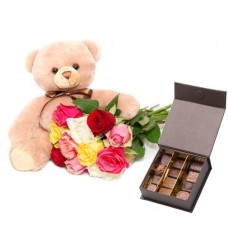 Chocolates, Soft Toys And Flowers (20 NUMBER OF ROSES)