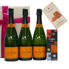 Trio Veuve Clicquot, Chocolat Belge Et Biscuits Belges