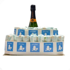 Pamper Cake Hourra Un Garçon Avec Veuve Clicquot