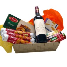 Corbeille à bonbons belge avec TOP vin rouge français