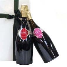 Gosset Grande Reserve et Rose emballés ensemble en cadeau