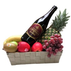 Corbeille de fruits +/- 4 kg avec bière belge de luxe