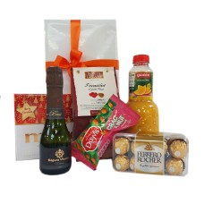 Sucré et salé avec une bouteille de cava