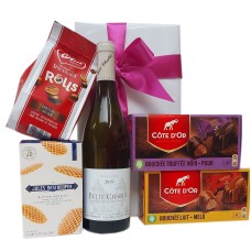 Coffret Cadeau Belge Avec Un Vin De Chablis Blanc Français