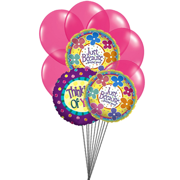 Vous êtes dans ma tête (3 ballons en latex et 3 ballons en mylar)