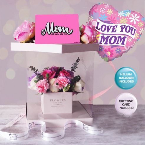 Coffret cadeau Fleurs pour maman