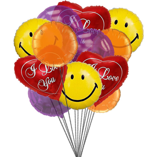 Sourires et ballons d'amour (Ballons 6-Mylar et 6-Latex)