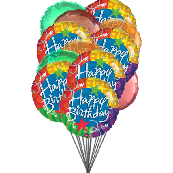Joyeux ballons joyeux anniversaire (ballons 6-Mylar et 6-Latex)
