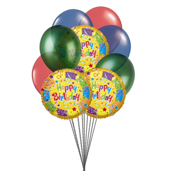 Bouquet des meilleurs ballons d'anniversaire (9 ballons en latex et 3 ballons en mylar)