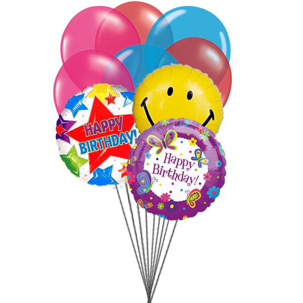 Ballons de fête d'anniversaire (3 ballons en latex et 3 ballons en mylar)