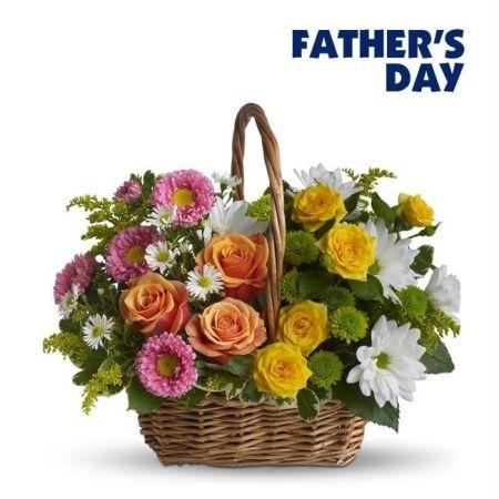 Panier de fleurs fraîches
